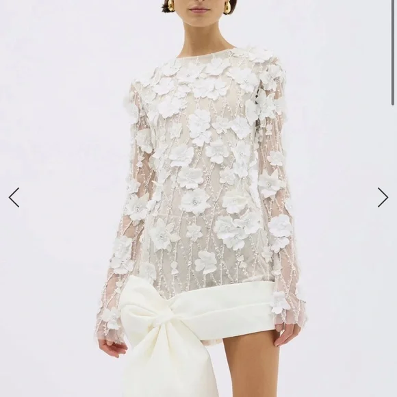 Rachel Gilbert London Bow Mini Dress - Picture 2 of 6